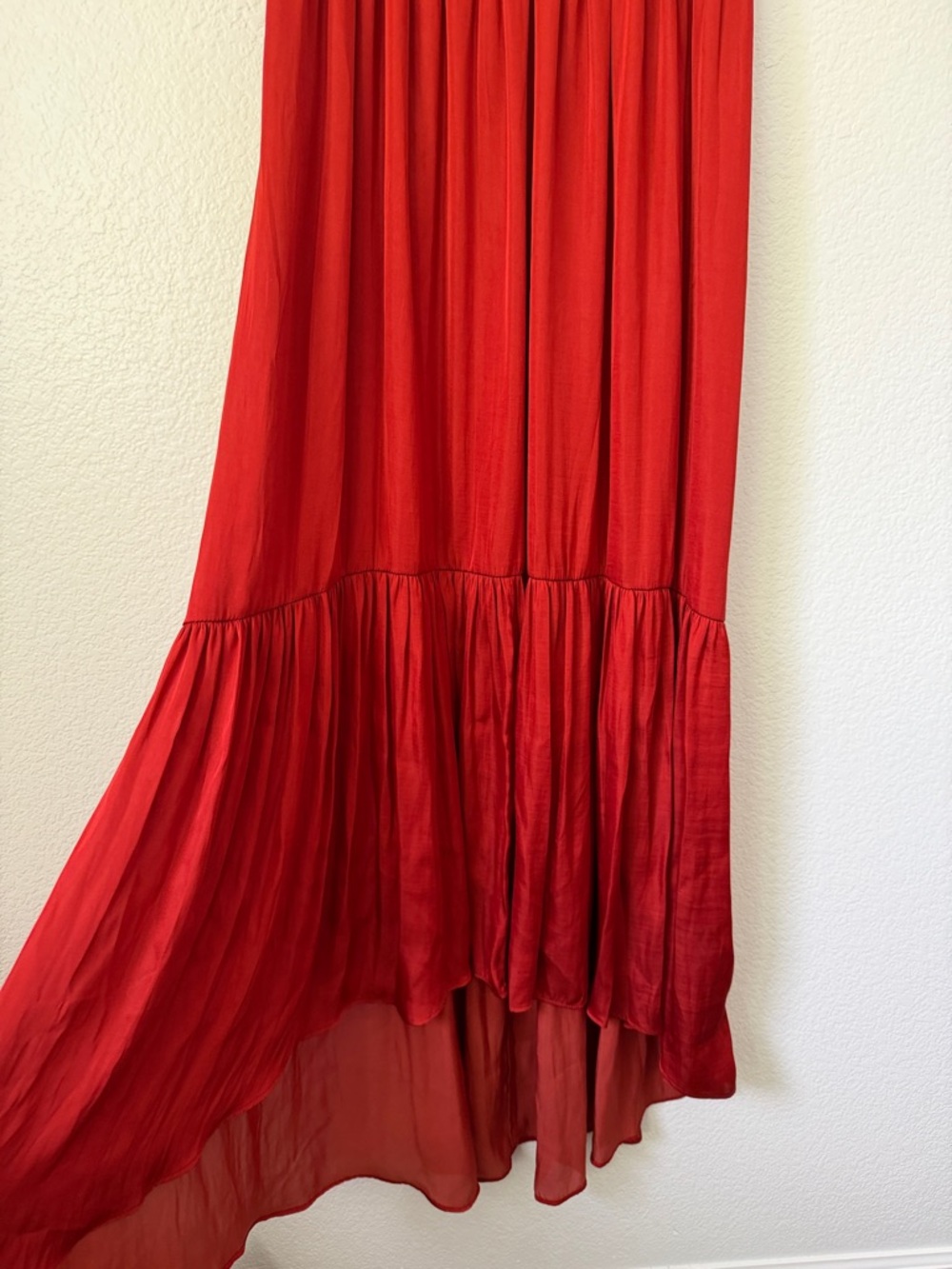 Banana Republic Crimson Ruffled High-Low Maxi Dress - Picture 4 of 7